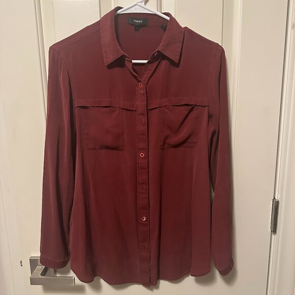 Theory Button-Front Top - Picture 2 of 4